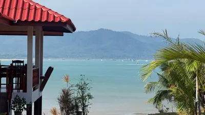 a view of the ocean from a house at The Good View Koh Yao Noi in Ko Yao Noi