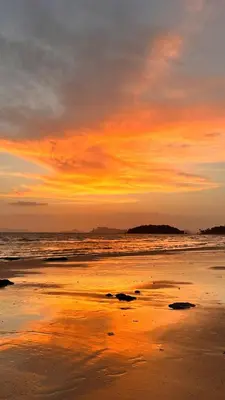 a sunset on a beach with the ocean at NEW! Welcome ! Villa - 3 bedroom 3 Baths - Ao Nang area in Ban Khao Klom