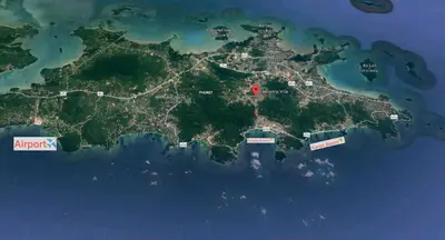 a map of the island of akrotiri with its capitals at Classic Cozy Thai Villa BIG pool Party OK in Patong Beach
