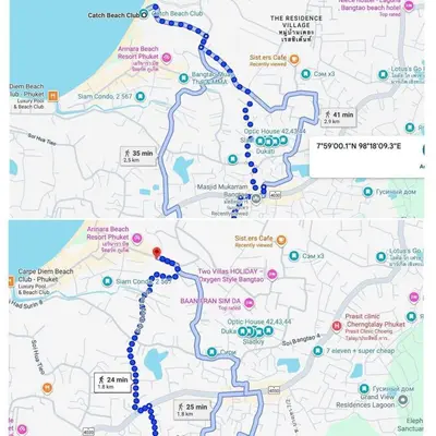 a map of the proposed route of the pipeline at VISUT apartments near mountain in Ban Thalat Choeng Thale
