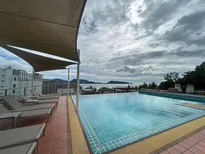 a swimming pool on the roof of a building at The Bay Cliff Kalim 1 Large Bedroom by ALL HOMES in Patong Beach