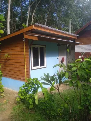 a small house with a brown at Bang risskee home stay2 in Ko Yao Noi