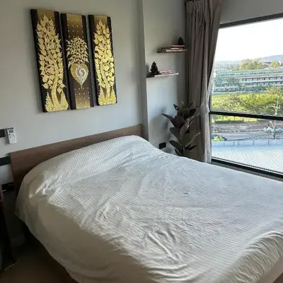 Flat near the beach with gym