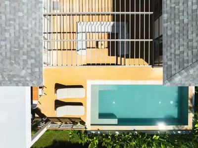 a view of a building with a swimming pool at Phang nga Villas Private Pool & Tropical Retreats