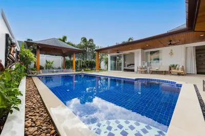 an image of a swimming pool in a house at Villa Hemi 2BR Modern Thai Style with Private Pool in Rawai Beach