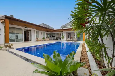 an image of a swimming pool in a villa at Villa Hemi 2BR Modern Thai Style with Private Pool in Rawai Beach