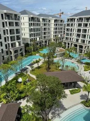 an aerial view of an apartment complex at Title Legendary in Phuket