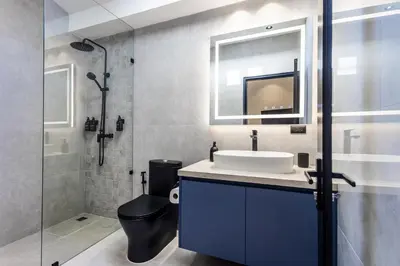 a bathroom with a sink and a shower at 5BR Luxury Pool Villa Patong TPSV138 in Patong Beach