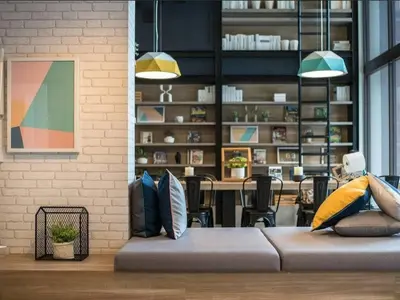 a living room with a couch and a table at Valley Mountain ViewCity Proximity Golden Eight Apartment in Phuket Town