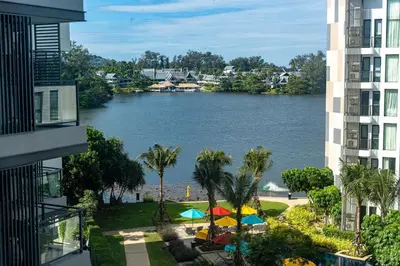 a view of a river from a building at 1Bdr in Cassia Residence Laguna in Laguna Phuket