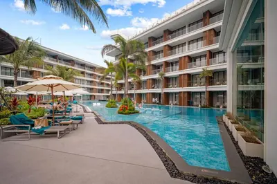 an infinity pool at the resort at Premier Pool View Studio 348 Kora Resort in Phuket Town