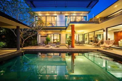 an image of a house with a swimming pool at BangTao 3 Bedrooms Bali Tropical Pool Villa Quiet Private Space Guest Preferred in Bang Tao Beach