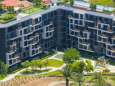 an overhead view of a large apartment building at Двухкомнатные апартаменты Laguna Skypark in Laguna Phuket