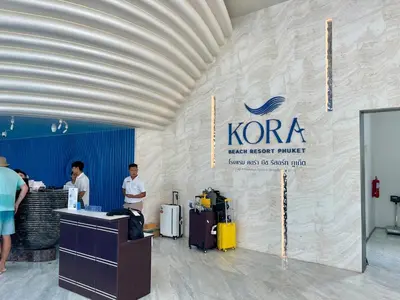 a korea inc store with a sign on the wall at Kora Beach 2Bdr 150 m to the Beach in Layan Beach