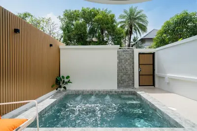 a swimming pool in the backyard of a house at Suite dream villa Bangla Patong sleep 8 in Patong Beach