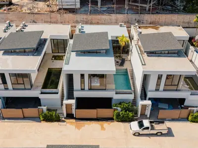 an aerial view of a house at Elegant Aileen 3Bed Pool Villa P3VC8 Naithon in Phuket Town