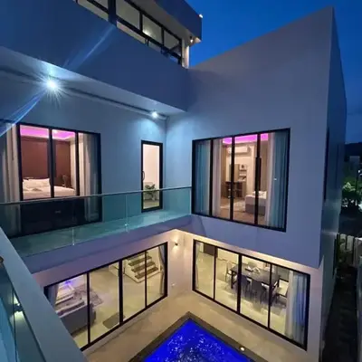 Luxury 4BR Private Pool Villa Sunset Rooftop