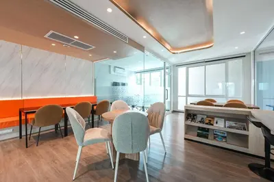 a dining room with chairs and a table and a piano at C261 Work Play & Stay City 1BR Condo Poo l& Gym in Kathu