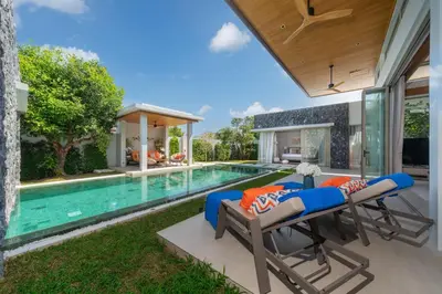 an image of a swimming pool in a house at NEW Luxury 4BR Villa with Pool & relaxation zones D07 in Phuket
