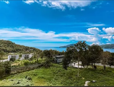 an image of a house with a view of the water at patong see view condo in Patong Beach