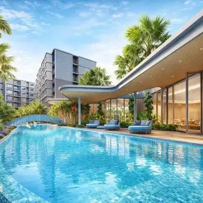 Modern Apartment with Pool & Gym