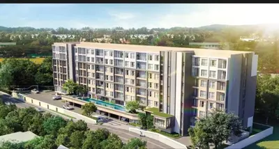 an architectural rendering of a large apartment building at Stylish 2BR condo in the heart of Bang Tao in Ban Thalat Choeng Thale