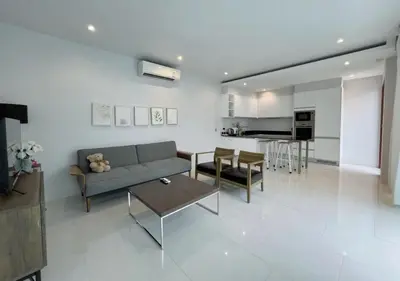 a living room with a couch and a table at 3bedrooms pool Villa Kamala in Kamala Beach