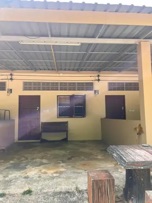 an empty room with a building with a ceiling at Latte Home Krabi ลาเต้โฮมกระบี่ in Ao Nang Beach