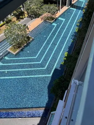 an overhead view of a swimming pool at D Condo Mine Kathu Smart Monthly Living 30-Day Stay in Kathu