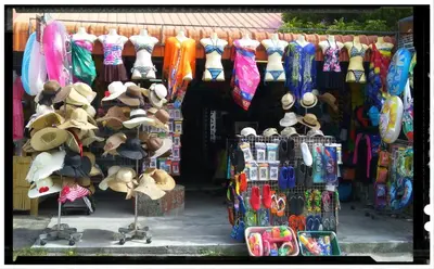 a store with hats and other hats on display at Phuket Paradiso in Chalong