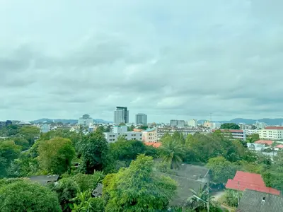 a view of a city with trees and buildings at Grand Supicha City Hotel in Phuket Town