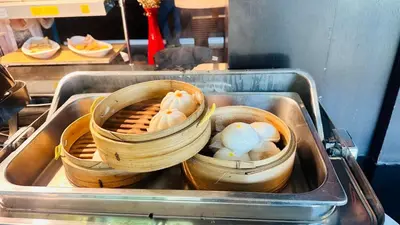 three baskets of food sitting in a sink at Anyavee Tubkaek Beach Resort in Tab Kaek Beach