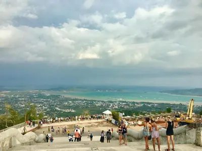 a group of people standing on top of a mountain at Casa E Mare in Kata Beach