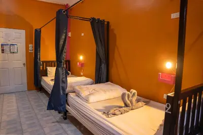 a room with two bunk beds in it at K-Bunk AoNang Center in Ao Nang Beach