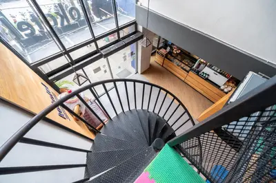 an overhead view of a spiral staircase in a building at Kokotel Krabi Ao Nang in Ao Nang Beach