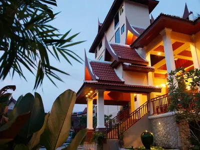 a villa with a view of a building at Baan Yuree Resort & Spa - SHA Plus in Patong Beach