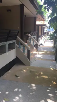 a row of stairs on the side of a building at JJ Bungalow in Phi Phi Don