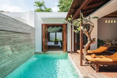 a pool in the backyard of a villa at Malisa Villa Suites - SHA Extra Plus in Kata Beach