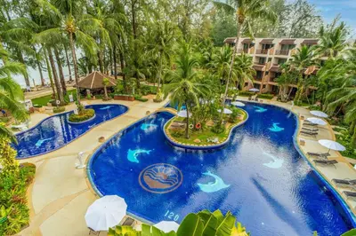 an overhead view of a pool at a resort at Best Western Premier Bangtao Beach Resort & Spa in Bang Tao Beach