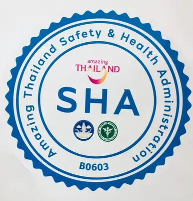 a label for a thailand sharmaarma safety and healing pharmacy at Mei Zhou Phuket Hotel - SHA Plus in Phuket Town