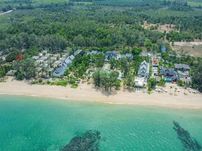 an aerial view of a resort on a beach at Natai Beach Resort in Natai Beach