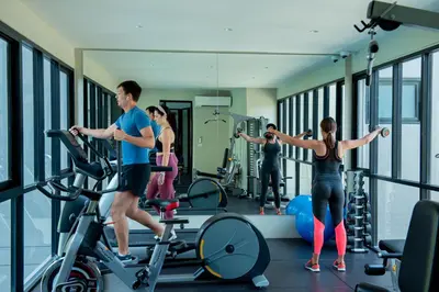 a group of people in a gym at Diamond Resort Phuket Official Account in Bang Tao Beach