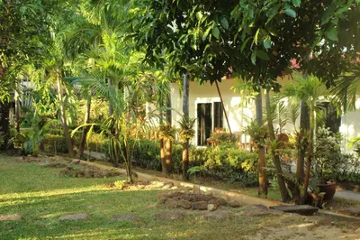 a house in the middle of a yard with trees at Patong Palace Hotel - SHA Extra Plus in Patong Beach
