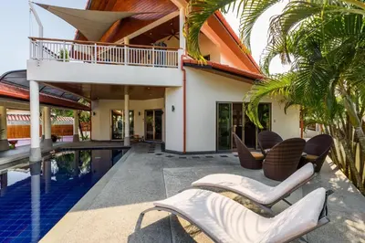 an image of a villa with a swimming pool at Amber Pool Villa Your private slice of paradise in Rawai Beach