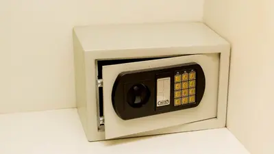 a white microwave oven sitting on top of a counter at DJ House ดีเจ เฮ้าท์ป่าตอง in Patong Beach