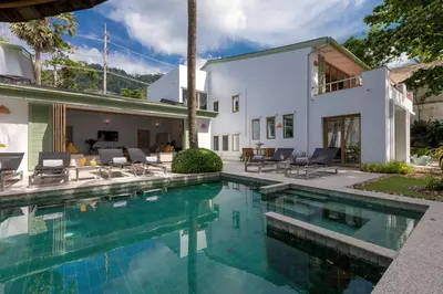 an image of a swimming pool in a house at Kalim Beach House - Private Beach & Pool in Patong Beach