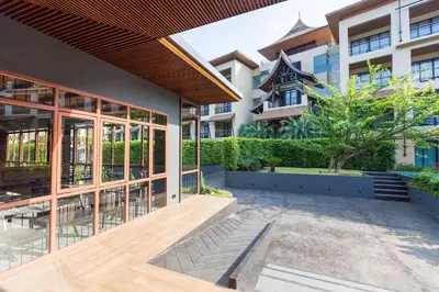 a view of the courtyard of a building at Aurico Kata Resort & Spa - SHA Extra Plus in Kata Beach
