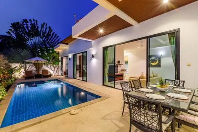an image of a villa with a swimming pool at Perfect 3br Pool Villa by Intira Villas in Rawai Beach