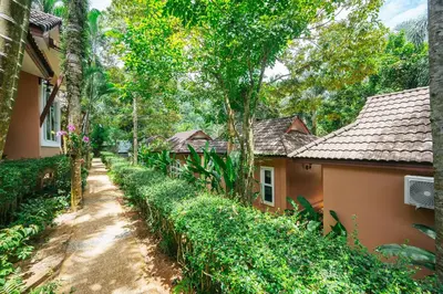 a path in front of a house with trees at Thai Modern Resort & Spa 