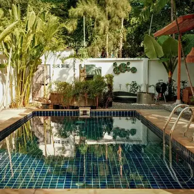 Beachfront pool villa